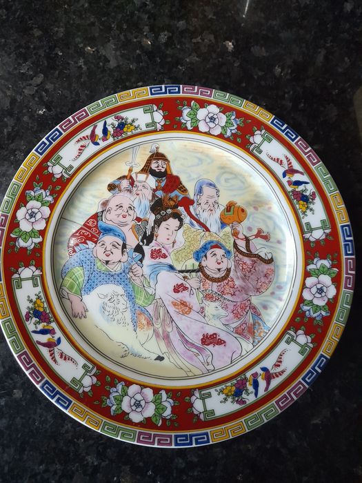 Prato de porcelana chinesa