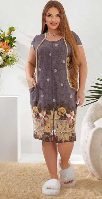 Женский летний халат  52 , 54 , 56 , 58, 60 рр.