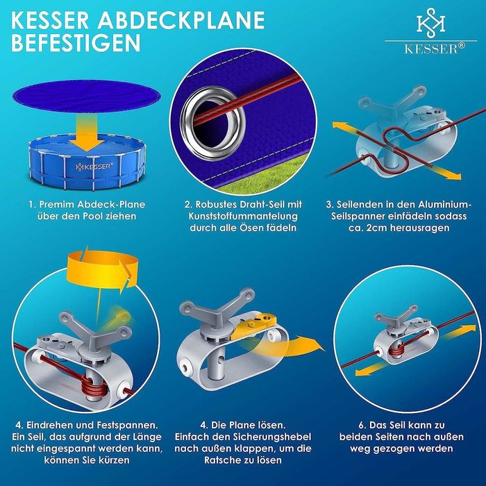 Plandeka do basenu / okrągła / 266-306 cm / osłona / ochrona / 8816!
