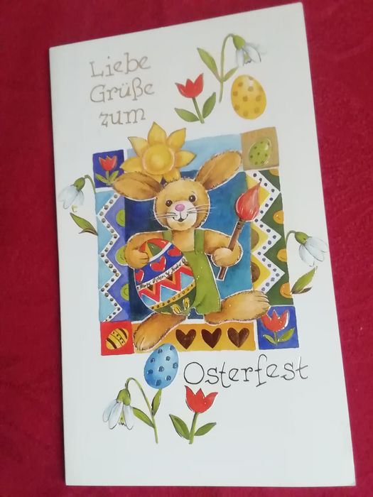 Postal de Páscoa, alemão