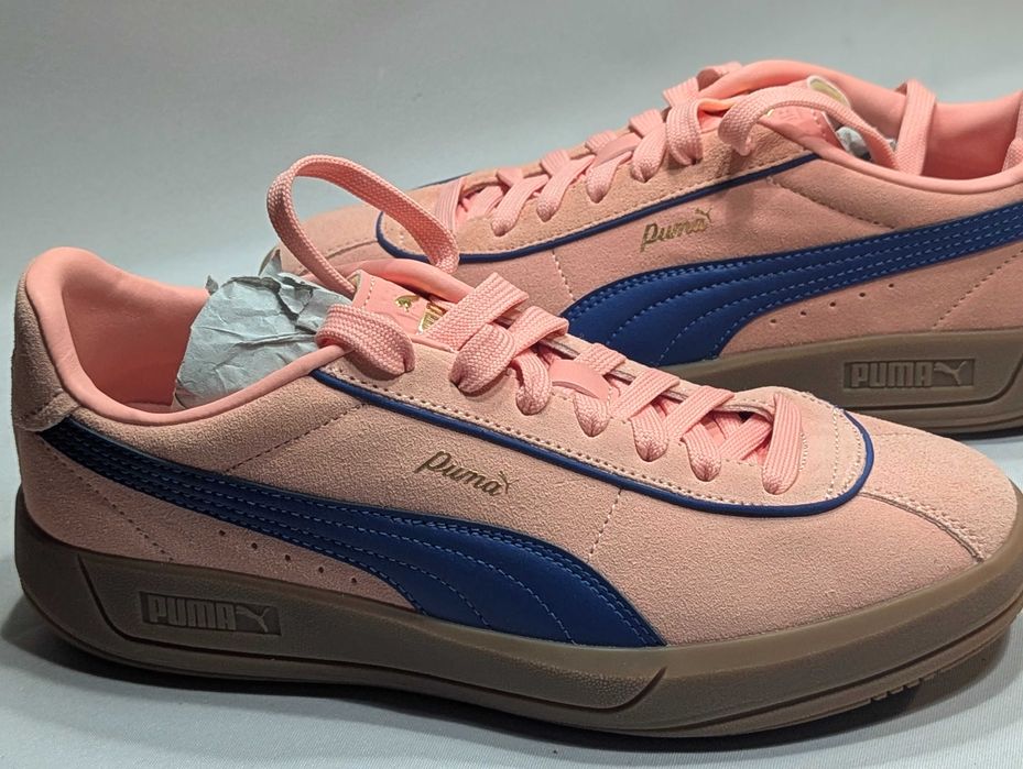 Buty zamszowe skórzane puma różowe pudrowe 39