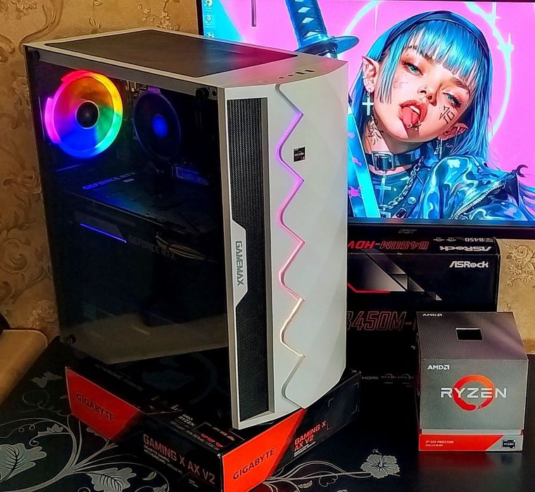 RTX3060ti/ Ryzen 5 3600/ B450/ 16gb DDR4 игровой компьютер АМ4