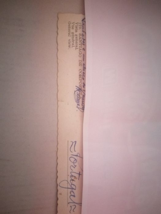 Postal antigo (p/b - 1957) | S. Tiago Compostela