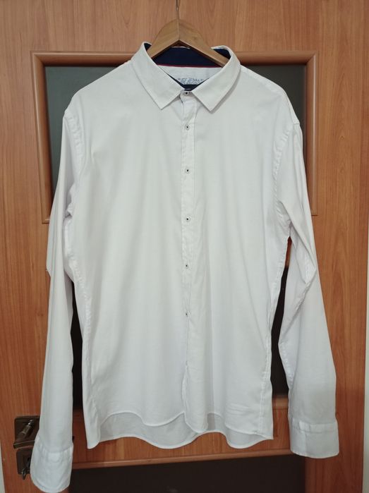 Koszula męska długi rękaw Slim Fit rozmiar 4XL