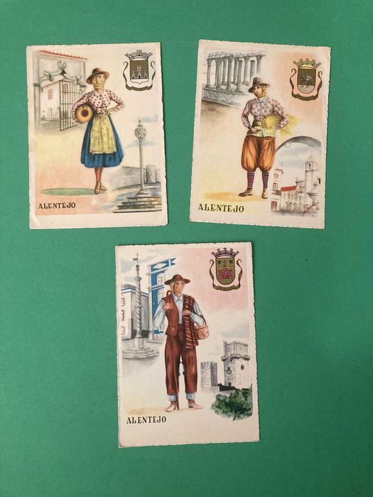 Lote de 5 Postais Portugal e suas Maravilhas Anos 50 - Novos