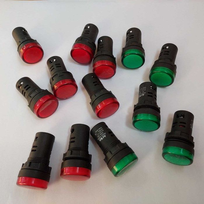 Светосигнальная арматура AD22-22DS зеленая/красная 220V АС АскоУкрем