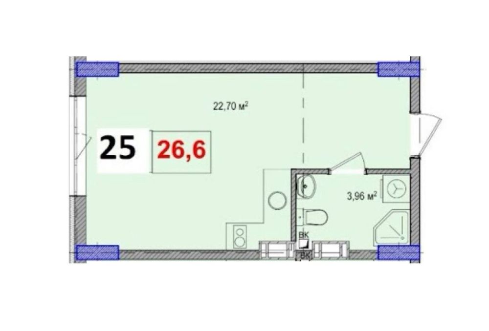 АКЦІЯ! Смарт квартира продажа 26,6 м² Теремки 2, новобудова