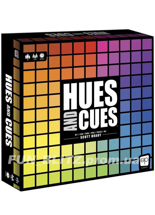 Настільна гра Hues and Cues / вгадування кольорів УЦІНКА (пом'ят короб