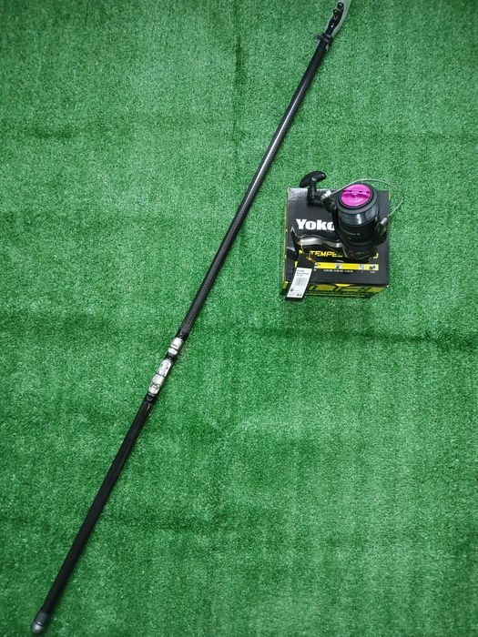 Cana pesca a bóia em carbono com carreto tamanho 600