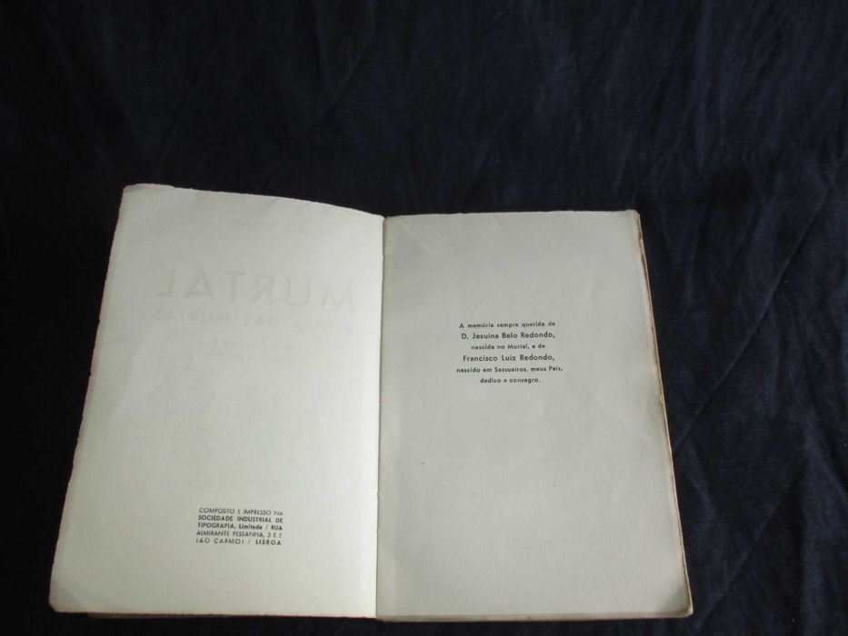 Livro Murtal Aldeia das Murtas Belo Redondo Autografado