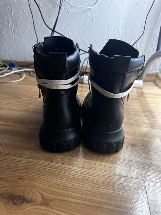 обувь rick owens bozo leather boots но без логотипа