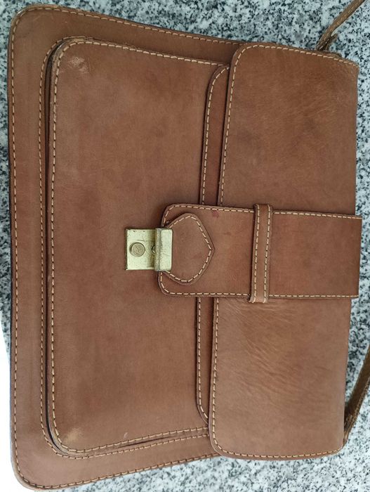 Mala em couro anos 70