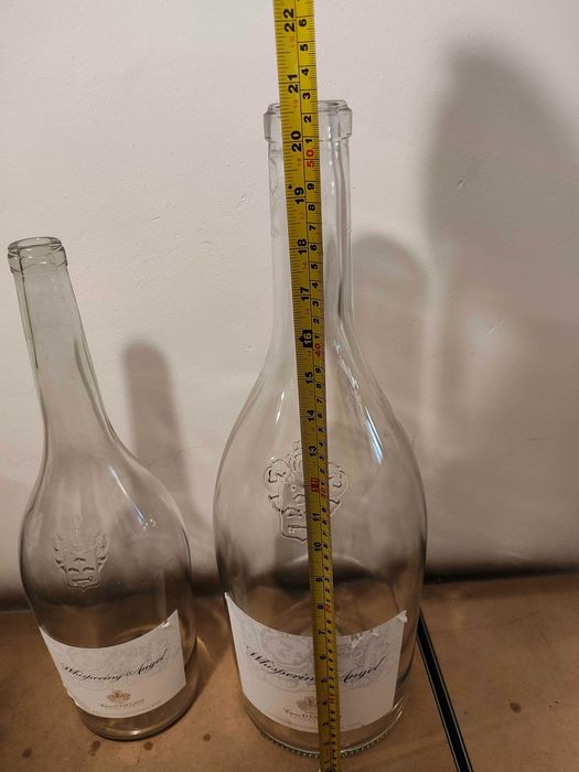 Wielkie ogromne butle butelki szklane skarbonka