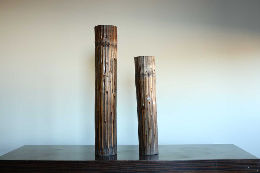 Velas altas de decoração