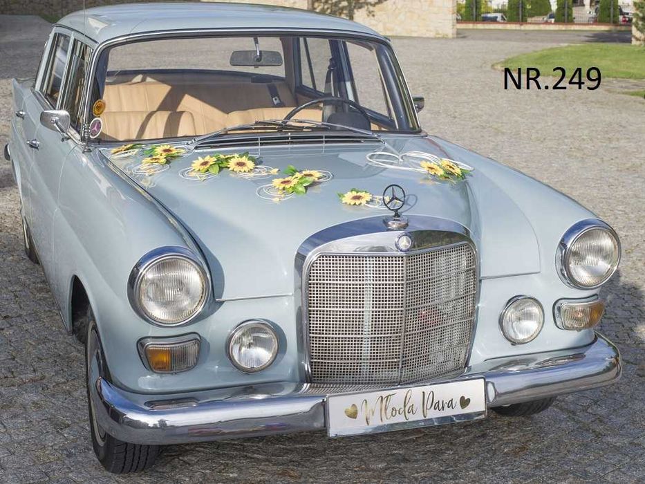 Ozdoba samochodu na wesele-Dekoracja ślubna na samochód auto 249