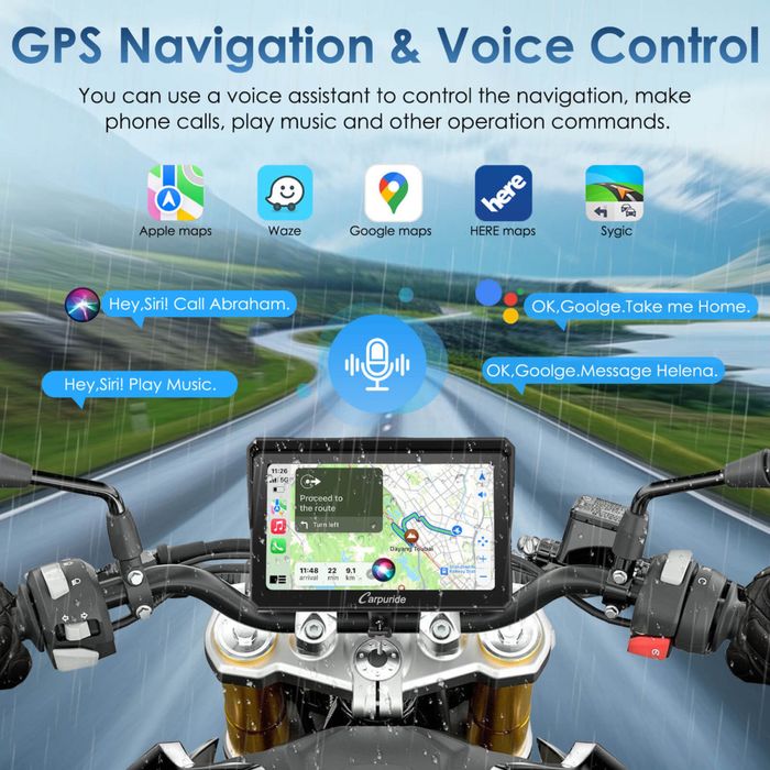 Carpuride W502S Pro - Carplay / Android Auto para Moto 5”