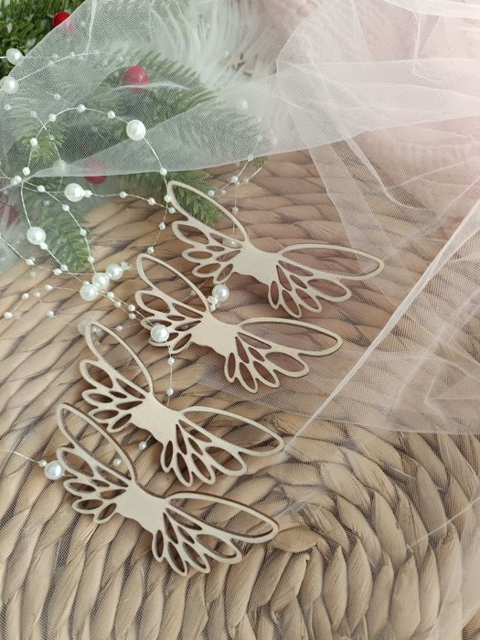 Skrzydełka drewniane, skrzydła Anioła, makrama, ozdoby , aniołki