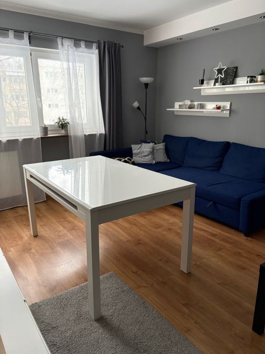 Rozkładany Stół Black Red White Azteca BRW Biały Połysk