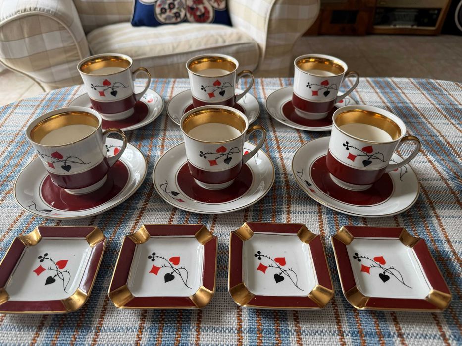 "Zestaw Brydżowy"  porcelana Ćmielów.