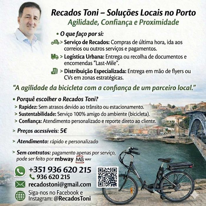 Estafeta de Bicicleta Porto Recados Toni