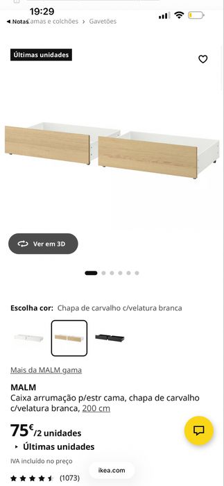 Cama de casal com arrumação e colchao