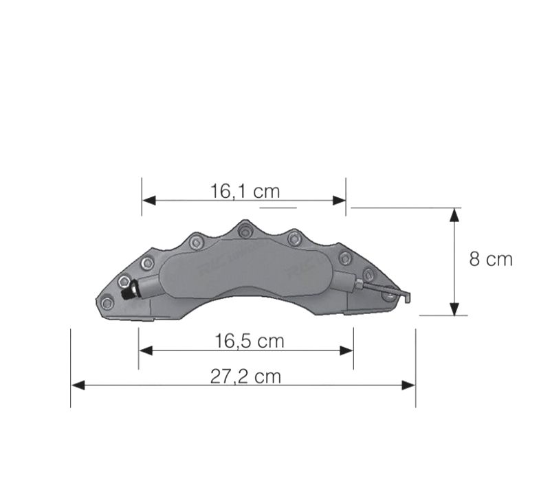 KIT CONJUNTO CAPAS TAMPAS PARA PINÇAS DE TRAVÃO 27 / 8 CM