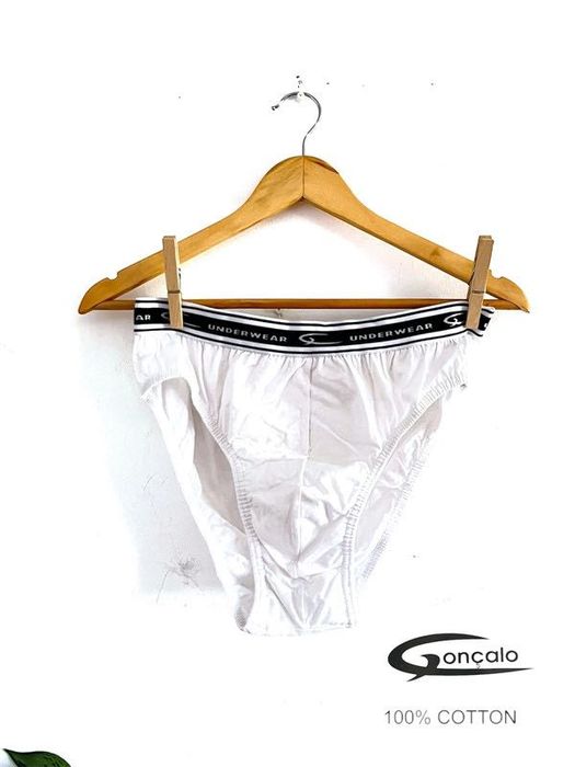 Cueca Algodão XL Branca Gonçalo-Cotton Underwear XL White Gonçalo