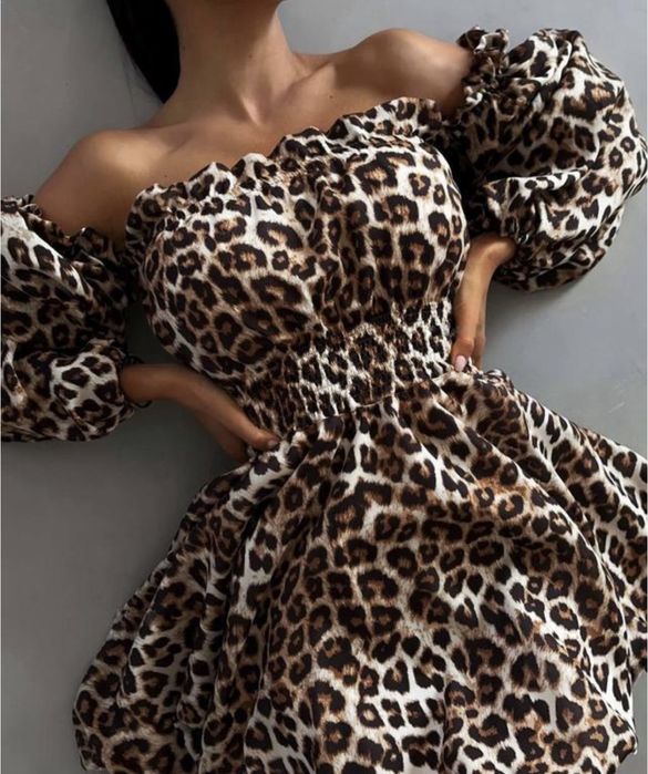 Леопардовое платье,сарафан