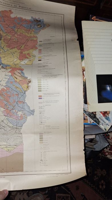 Carta tectónica de Portugal serviços mapa geológicos
