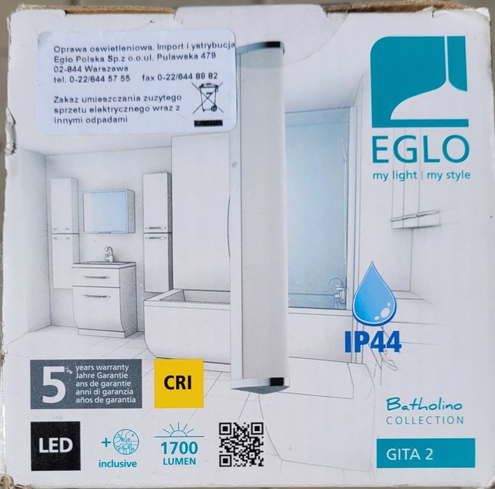 Oprawa łazienkowa Eglo Gita 2 kinkiet