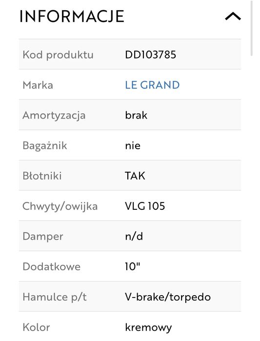Rower dziecięcy Le Grand Gilbert 16 cali