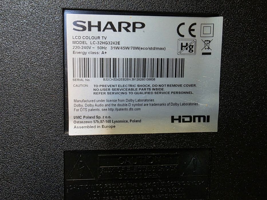 Telewizor 32 cale Sharp LC-32HG3242E
