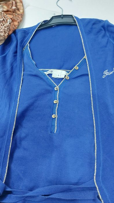 Conjunto top e casaco fairly