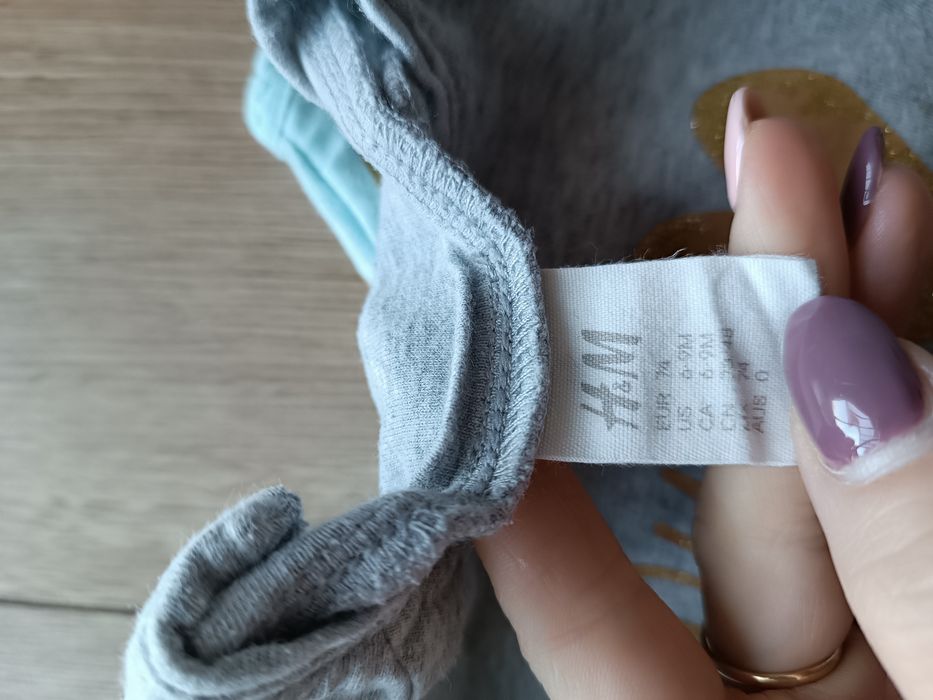 2 szt koszulka z długim rękawem rozm. 74 H&M