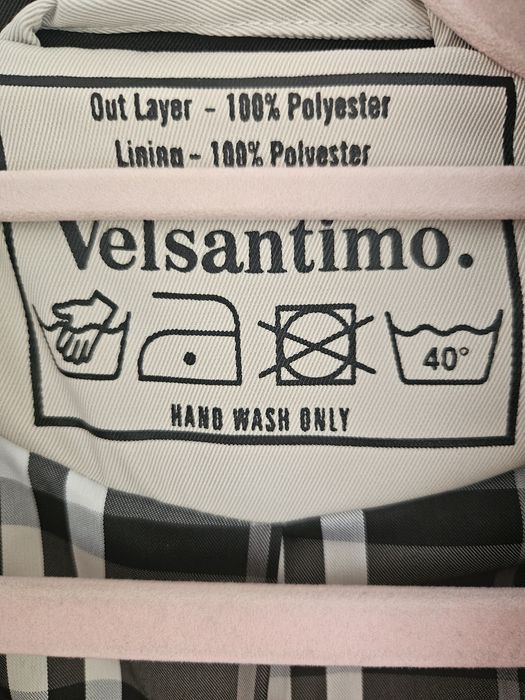 Beżowy cappucino trencz płaszcz Velsantimo