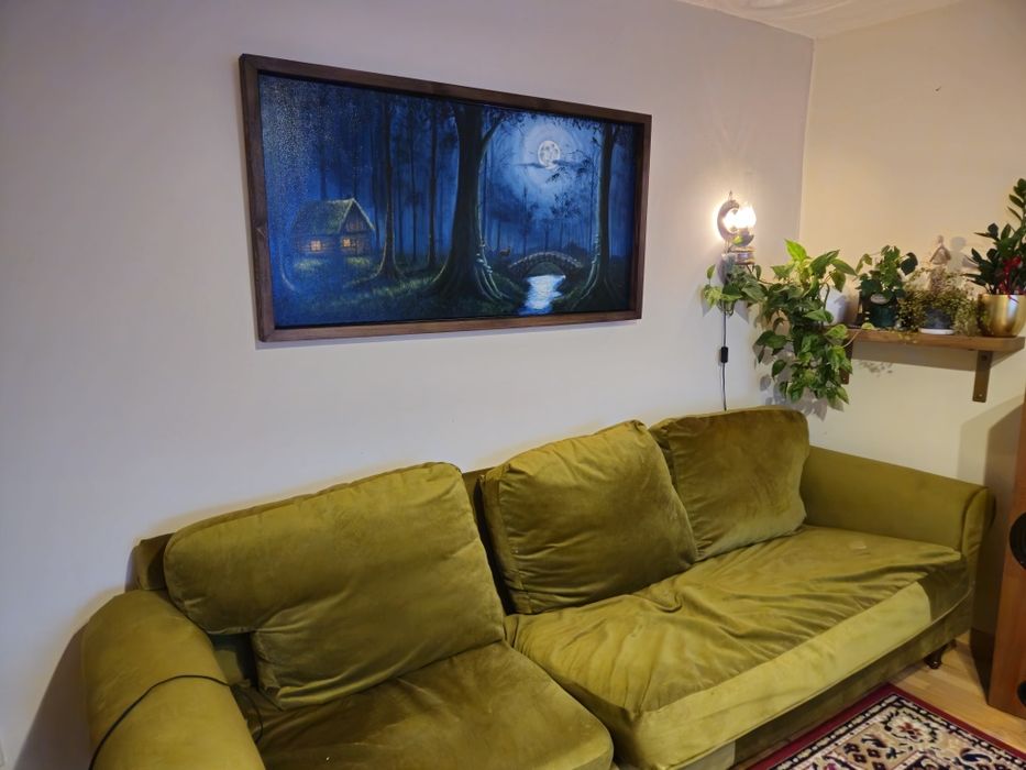 Obraz magiczny las w księżycową noc 120x60