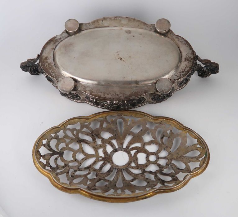 Centro de mesa português em prata