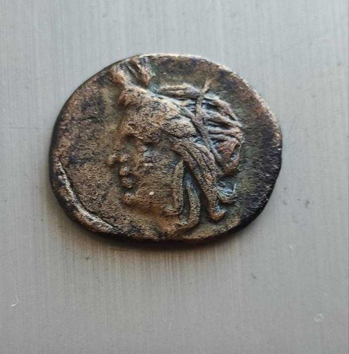 Античная монета Ольвия Орёл на дельфине 300 лет до н.э. pvm624