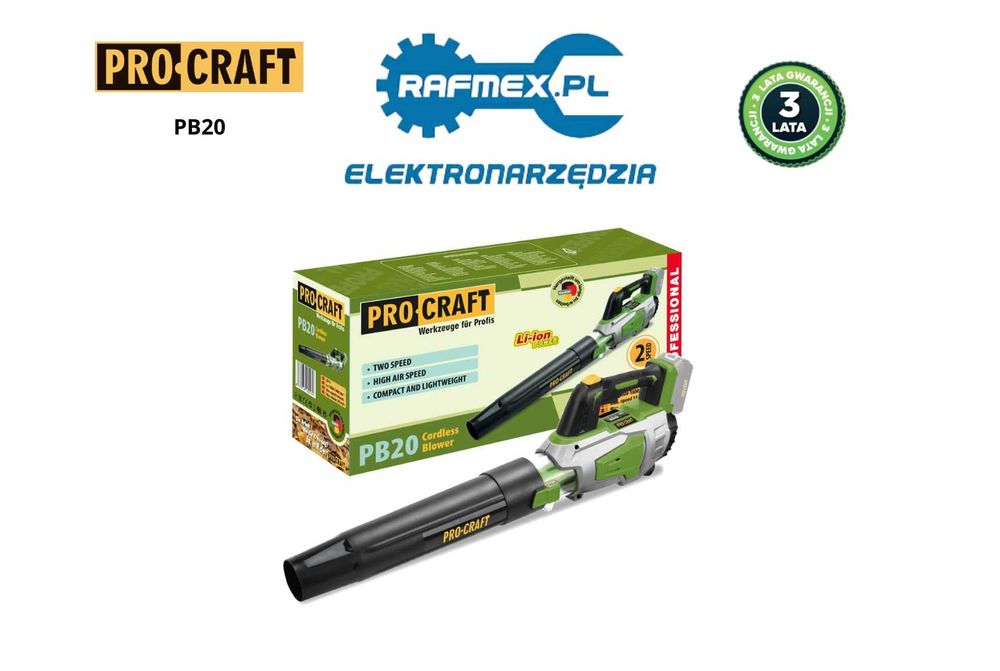 PROCRAFT Dmuchawa Akumulatorowa PB20 Bez Akumulatora i Ładowarki