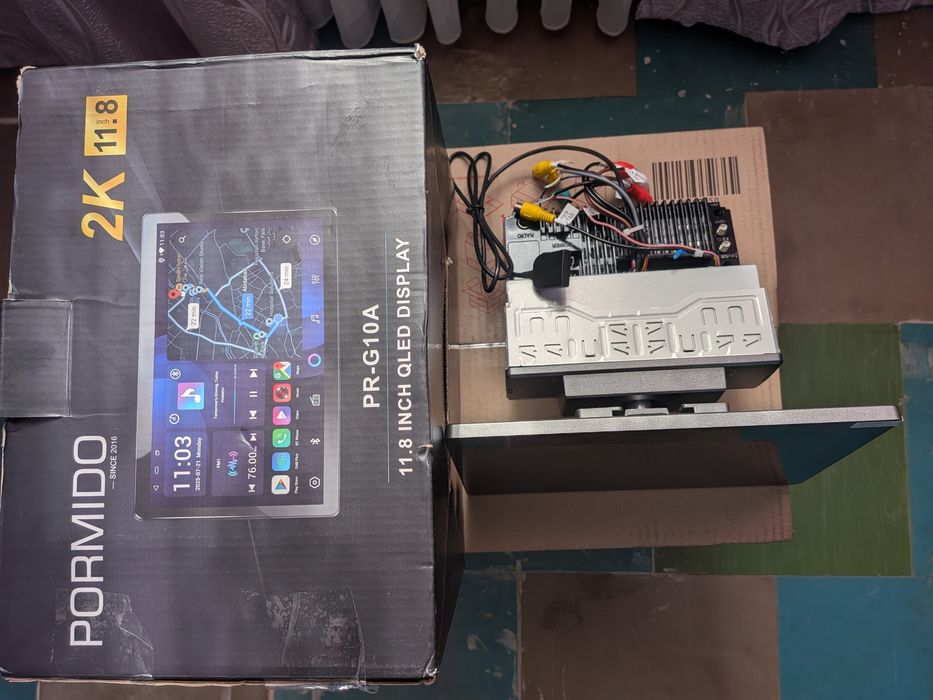 Нова Андроїд магнітола PORMIDO PR-G10A 4/64GB | Екран 11.8" QLED 2K