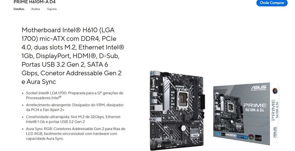 MotherBoard H610M A-D4