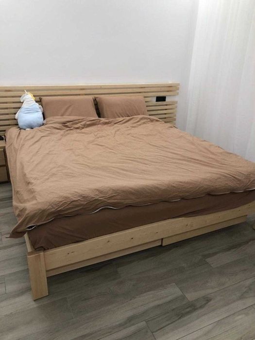 Ліжко дерев'яне двоспальне (Доміно)