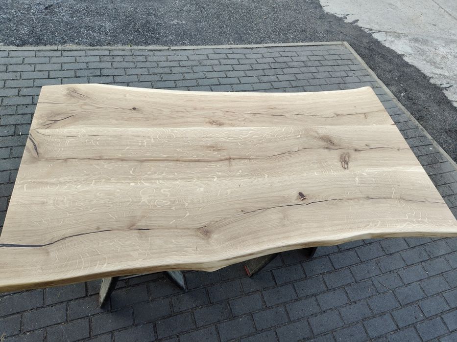 Blat stołu dębowy 166x88 lite drewno dębowe