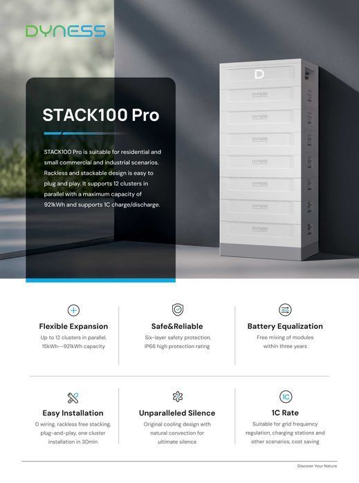 Dyness STACK100 PRO 5.12 kWh – módulo de bateria HV LiFePO4