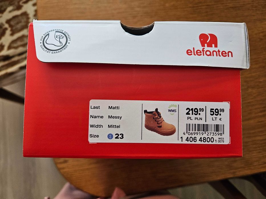 Półbuty dziecięce Elefanten rozm.23