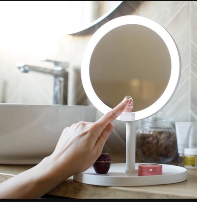 Lusterko kosmetyczne z podświetleniem bateria USB-C LED GIO-765