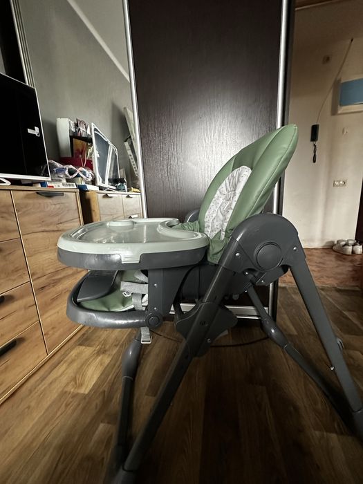 Стільчик для годування 2 в 1 Kinderkraft Tummie Green