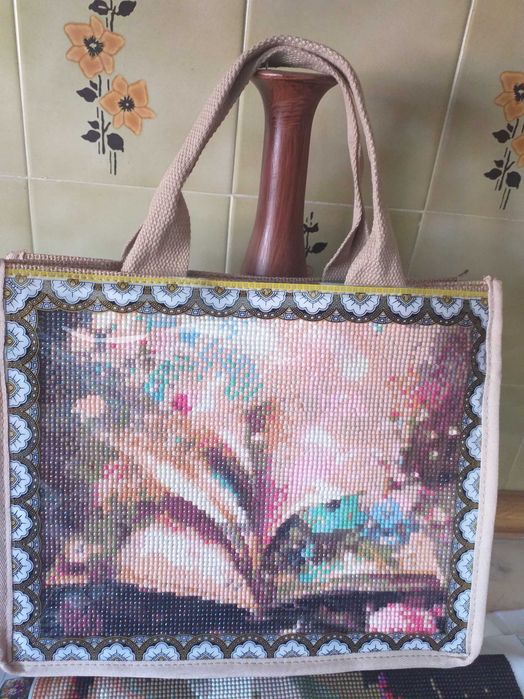 Lindo Saco Tote Pintura de Diamantes