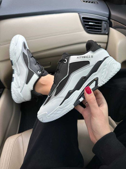 Кросівки Adidas Niteball II Classic White/Black premium