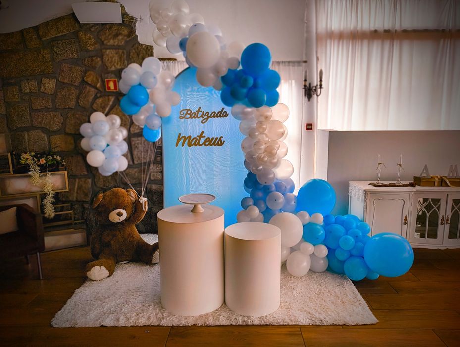 Decoração de festas, com balões